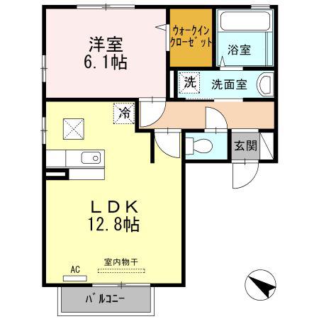 コーエイハイム(1LDK/1階)の間取り写真