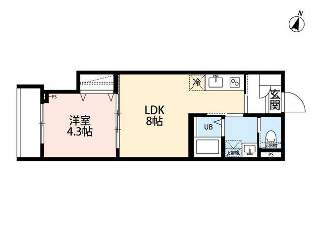 ROBOT HOME 金町(1LDK/1階)の間取り写真
