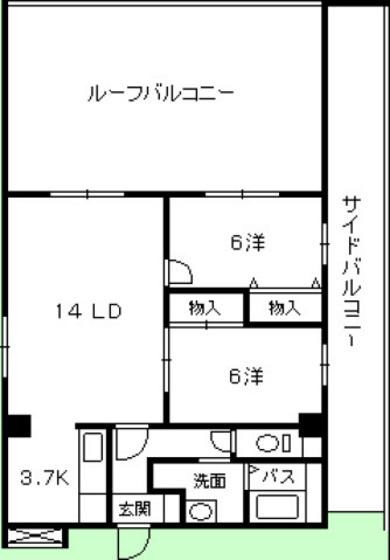 ISHIKAWA.BLD(2LDK/2階)の間取り写真