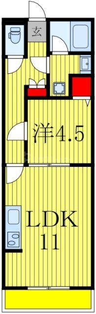 おおたかの森ミライズ(1LDK/1階)の間取り写真