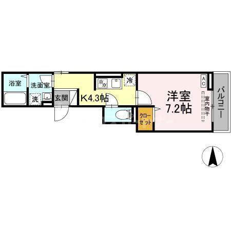 MILLEFOGLIE UNO(1K/2階)の間取り写真