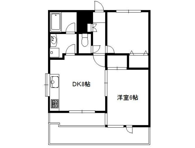 ピアーチェ8(2DK/2階)の間取り写真