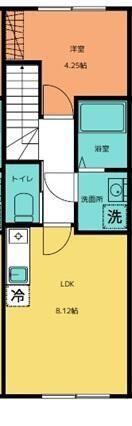 ASUIT南光台(1LDK/2階)の間取り写真