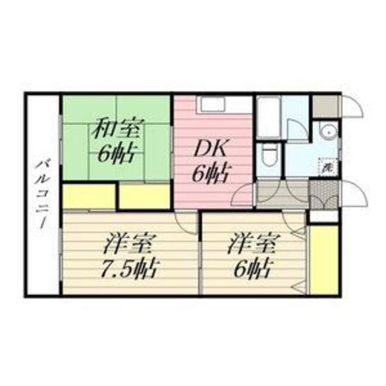 コトブキハイツ(3DK/3階)の間取り写真