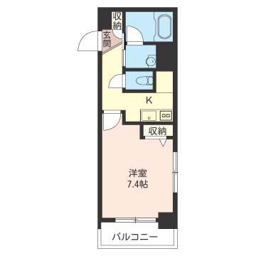 LASANTE品川シーサイドI(1K/4階)の間取り写真