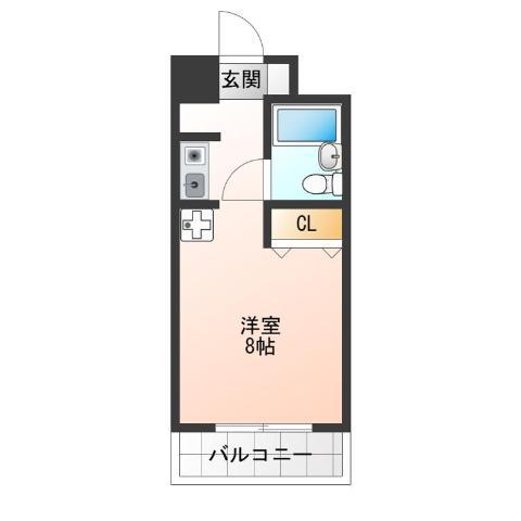 G-HOUSE(ワンルーム/9階)の間取り写真