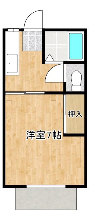 マツウラアパート(1K/1階)の間取り写真