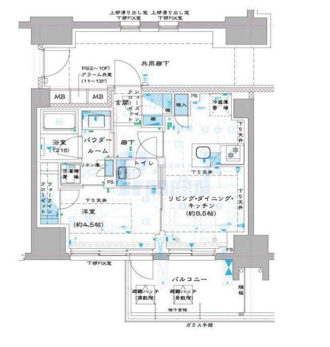 オーパスレジデンス中板橋(1LDK/2階)の間取り写真