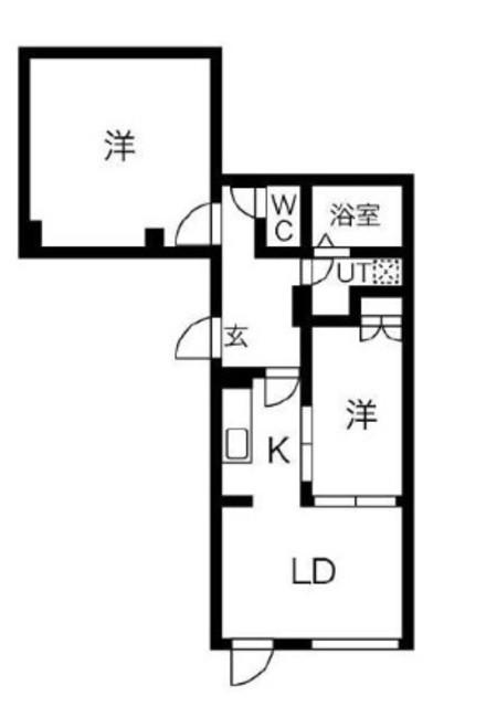 AZ代々木上原(2LDK/2階)の間取り写真