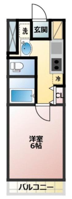 ルーブル羽田西(1K/7階)の間取り写真