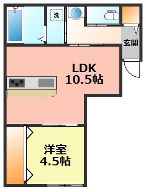 清須市併用(1LDK/1階)の間取り写真