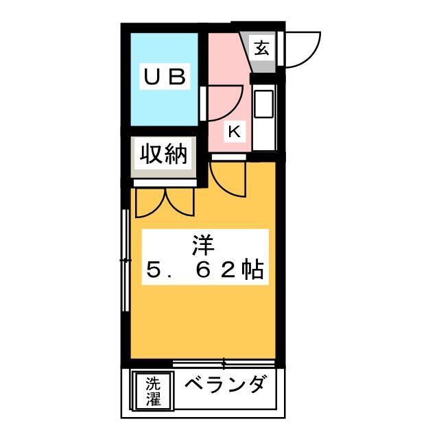 セントラルハウス3(1K/2階)の間取り写真