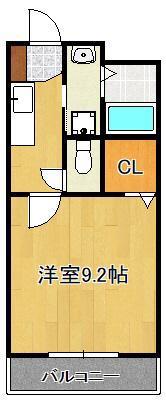 プレミール元町(1K/1階)の間取り写真
