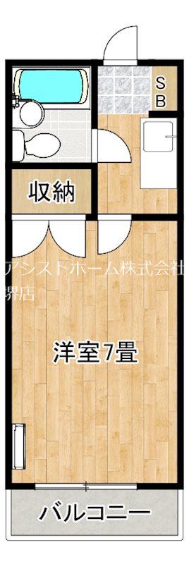 プレアール堺東III(1K/3階)の間取り写真