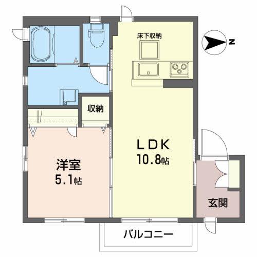 シャーメゾン大町(1LDK/2階)の間取り写真