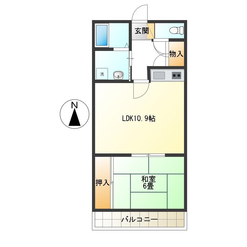 ロイヤルハイム(1LDK/1階)の間取り写真