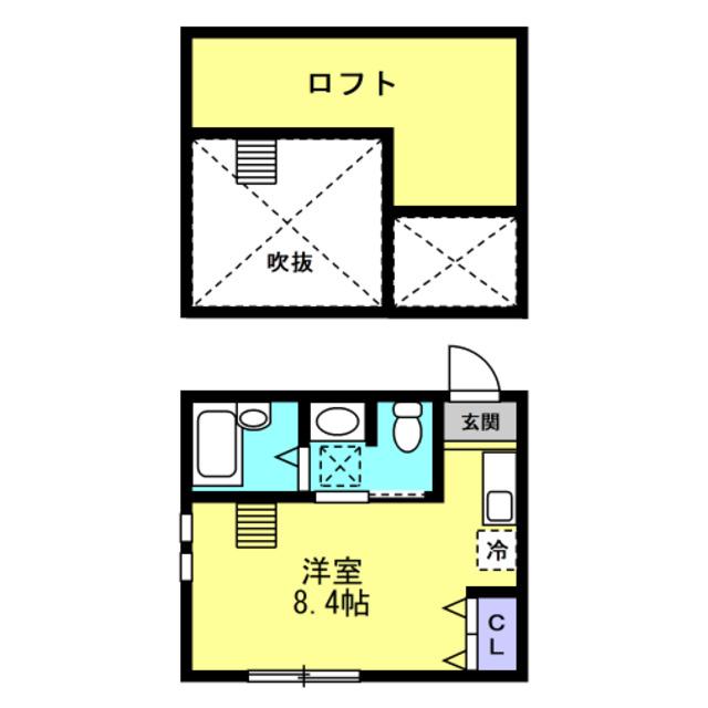 セレーノ井土ヶ谷(ワンルーム/2階)の間取り写真