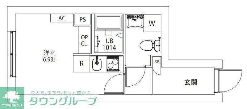 AXIA M-CITY武蔵小山(ワンルーム/1階)の間取り写真