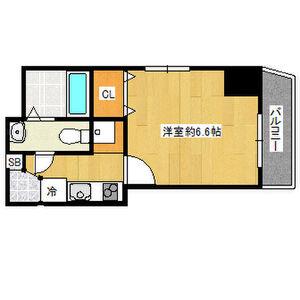 ラグゼ十三東(1K/6階)の間取り写真