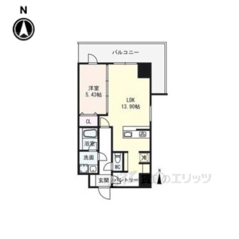 SAIDAIJI TERRACE(1LDK/4階)の間取り写真
