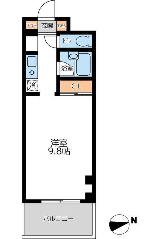 SWARTHMORE S(1K/2階)の間取り写真