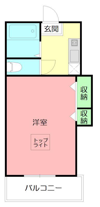 ささほハイツ(1K/1階)の間取り写真