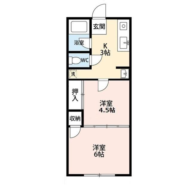 RITZ HOUSE(2K/2階)の間取り写真