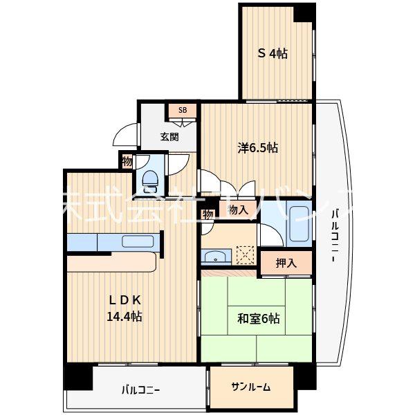 クレスト中青木(2SLDK/3階)の間取り写真