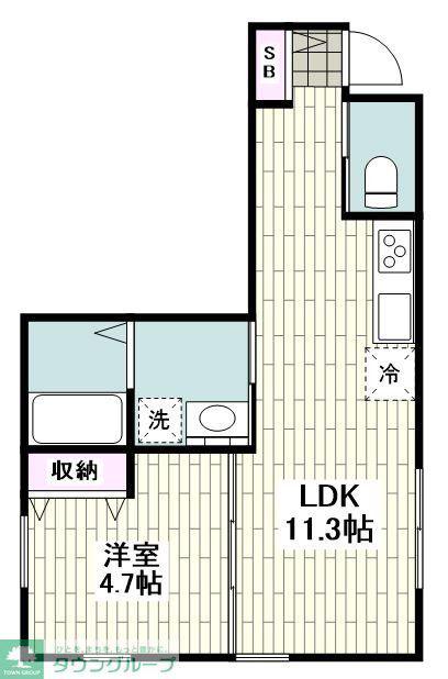レラーブル鎌倉佐助(1LDK/1階)の間取り写真