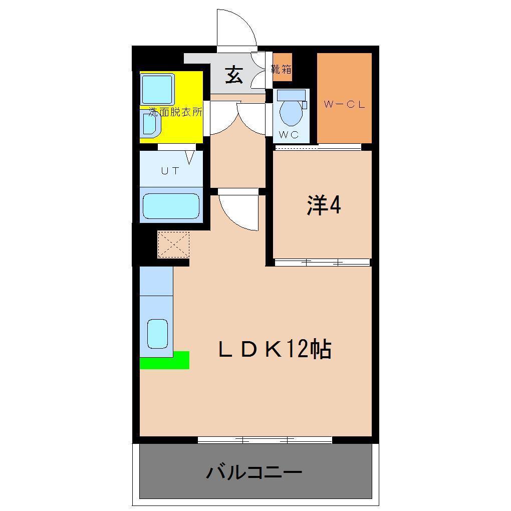パルイースト(1LDK/2階)の間取り写真
