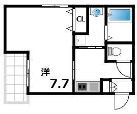 N`SVILLAGE西宮戎(1K/2階)の間取り写真