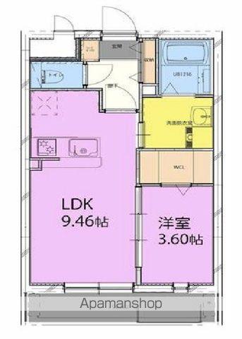 アーベイン松山(1LDK/1階)の間取り写真