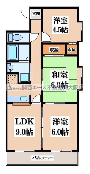 メゾン21春日(3LDK/2階)の間取り写真