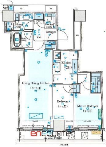 MID TOWER GRAND(2LDK/27階)の間取り写真