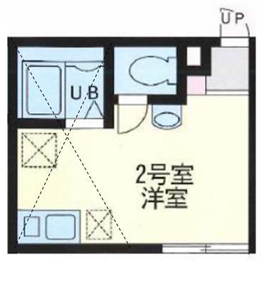 プレミアムコート仲町台(ワンルーム/1階)の間取り写真
