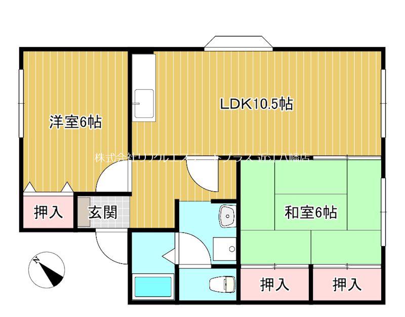ロイヤルシャトーG(2LDK/2階)の間取り写真