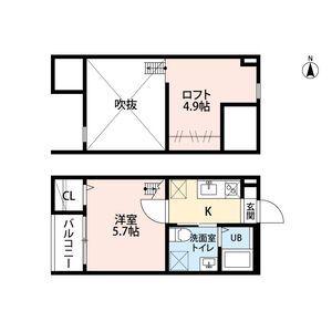 REFINED TASTE 西日置リファイン(1K/1階)の間取り写真