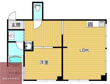 エンシン北大阪ビル(1LDK/5階)の間取り写真