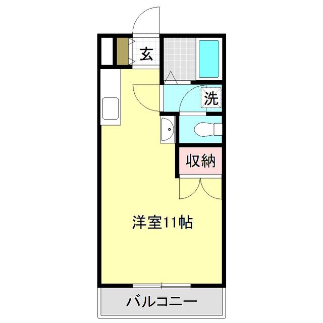 MS BEE(ワンルーム/4階)の間取り写真