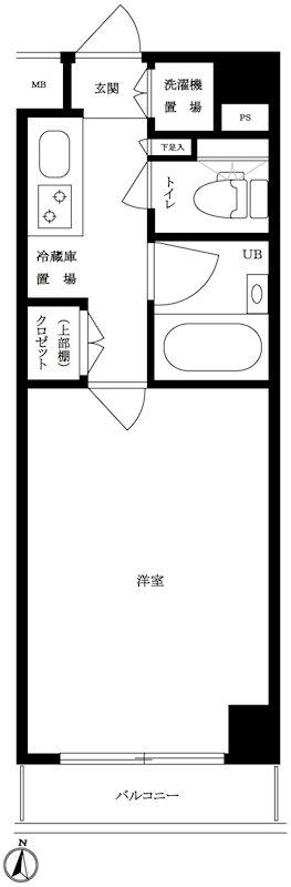 -ルーブル豊島千川-(1K/3階)の間取り写真