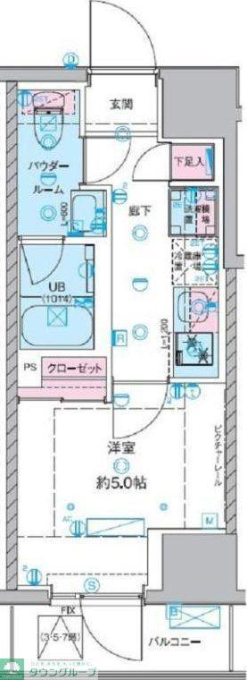 ジェノヴィア桜上水II(1K/2階)の間取り写真