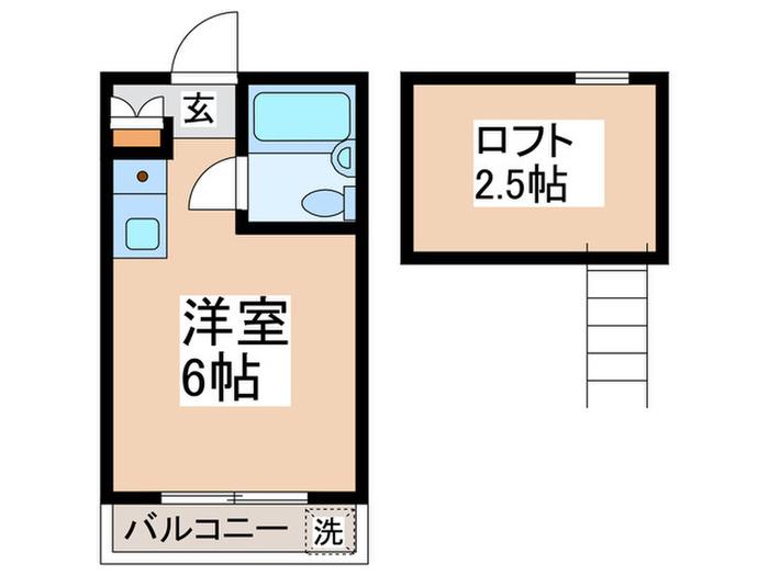 コーポ・シングルエイト(ワンルーム/2階)の間取り写真