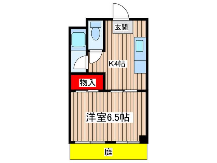 コーセーマンション(1K/1階)の間取り写真