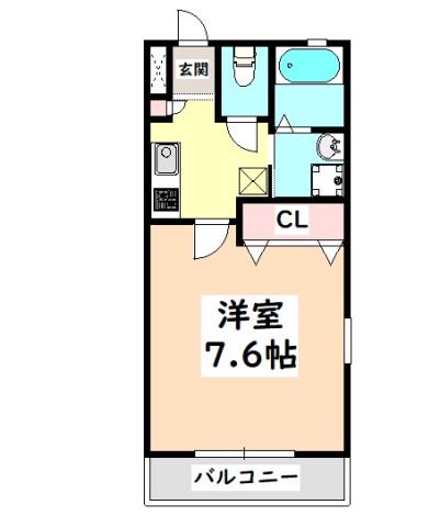 TIERRA新安城(1K/4階)の間取り写真