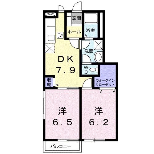 プリーマ ITA(2DK/1階)の間取り写真