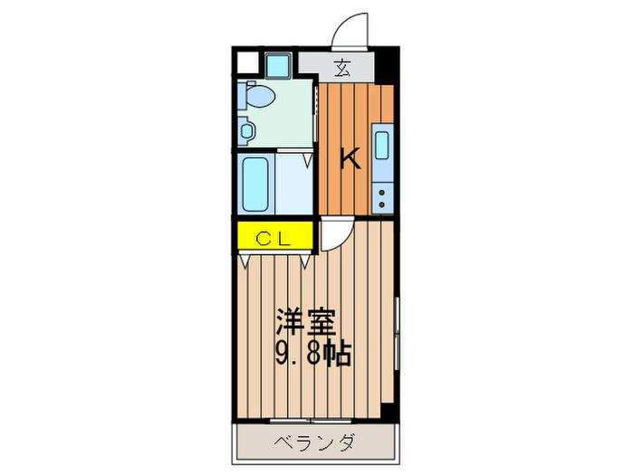 アートプラザ枚方(1K/3階)の間取り写真