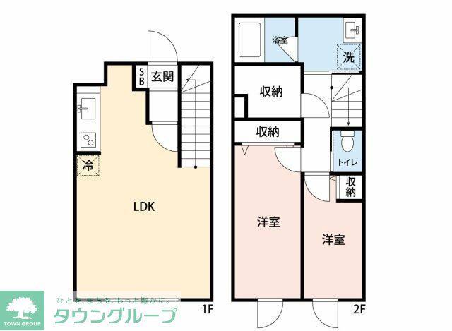 マイナビSTAY下北沢プレミア(2LDK/2階)の間取り写真