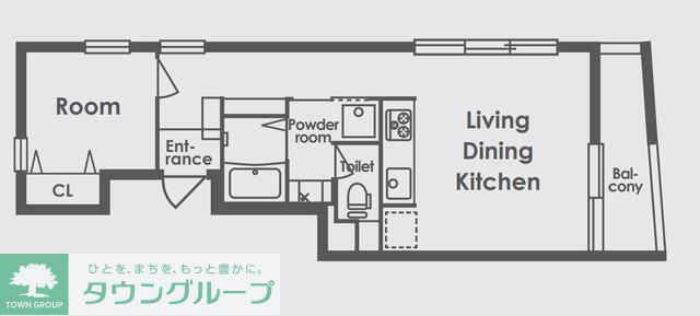 エヴァーグリーン西日暮里(1LDK/3階)の間取り写真