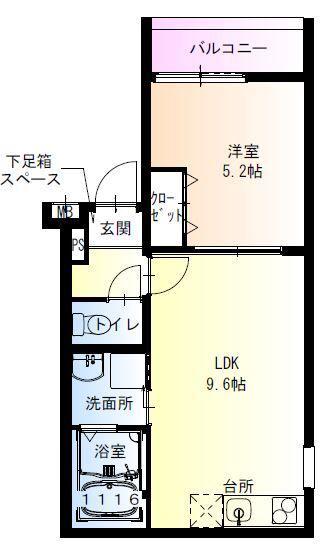 フジパレスあびこウエスト(1LDK/3階)の間取り写真