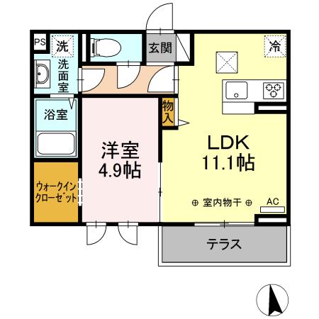 サンリット(1LDK/1階)の間取り写真